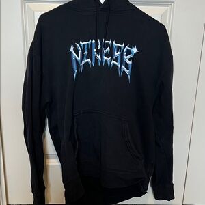 Nike Black Hoodie with Blue Graphic